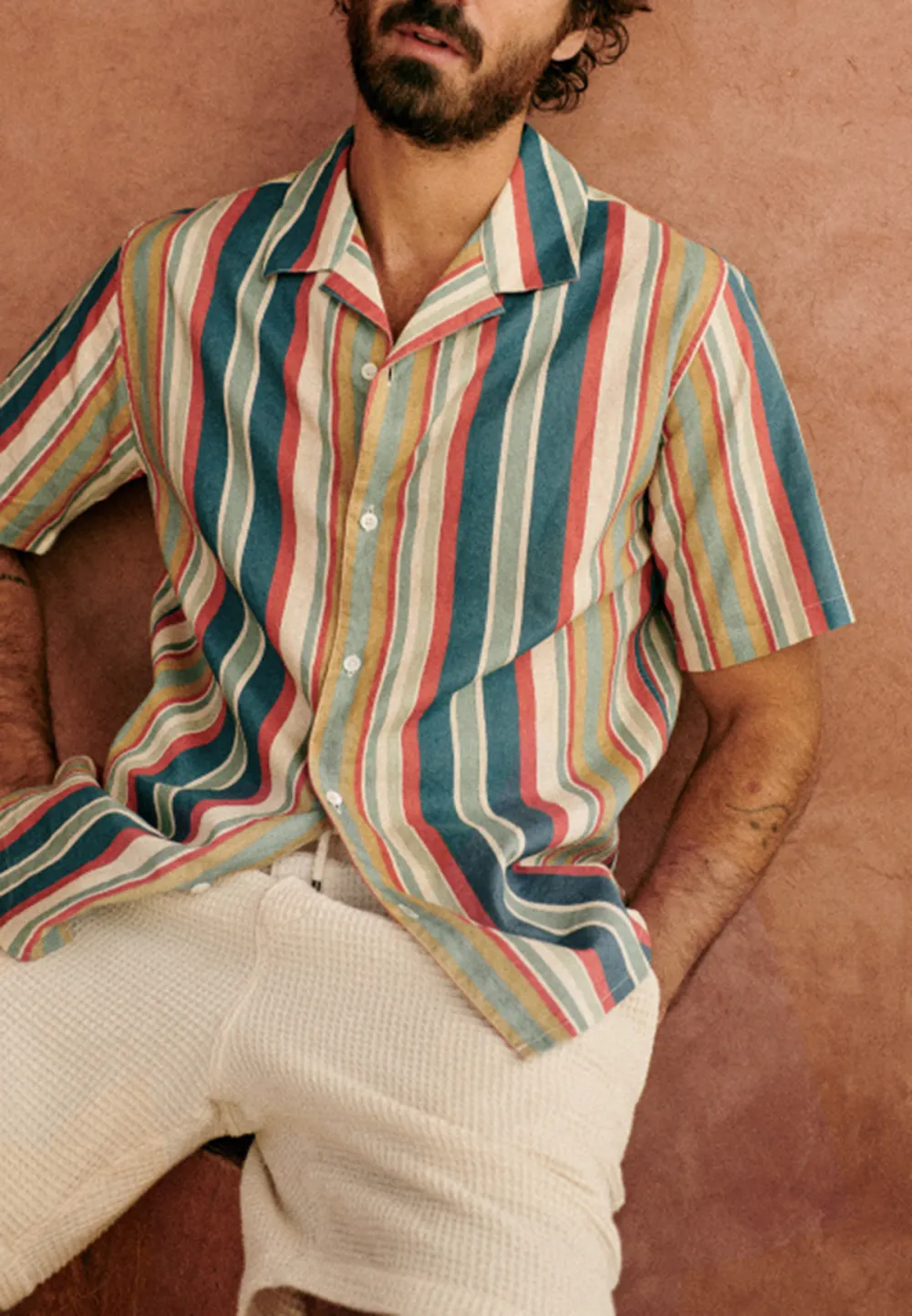 Holt Shirt-Stripes Blue Green Red