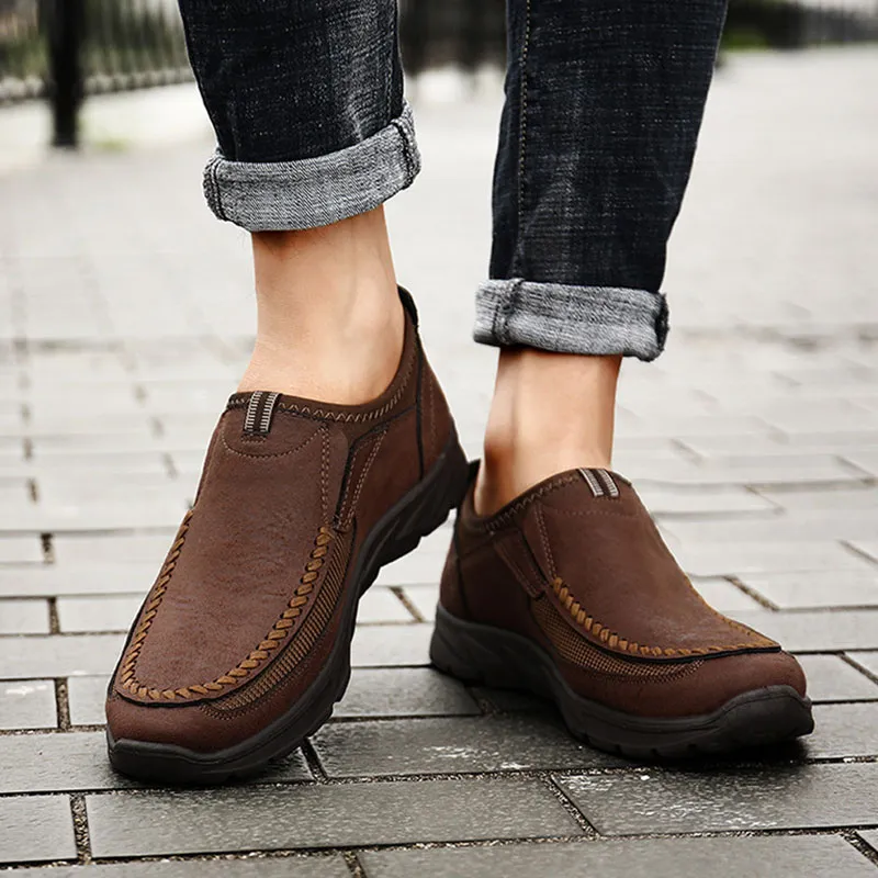 Men's Casual Breathable Leather Loafers