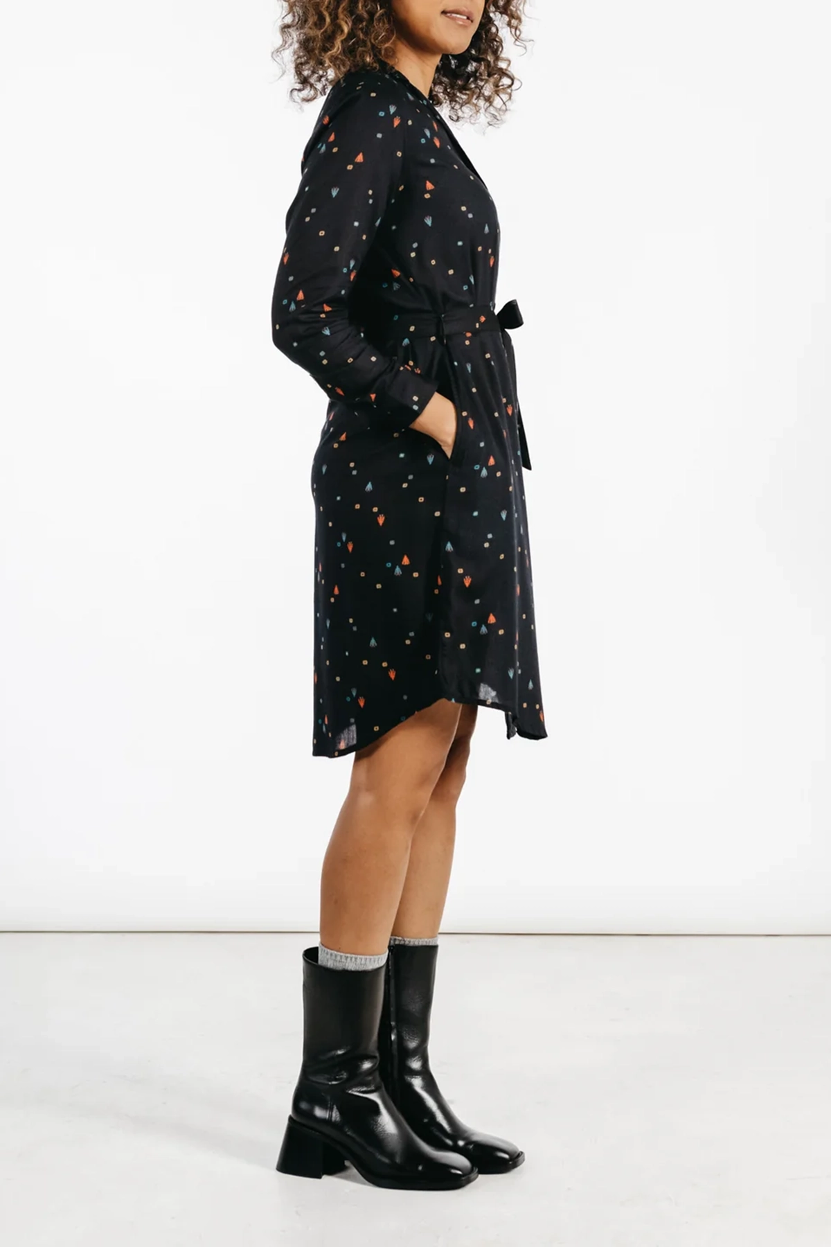 The Emery Shirt V-neck Dress