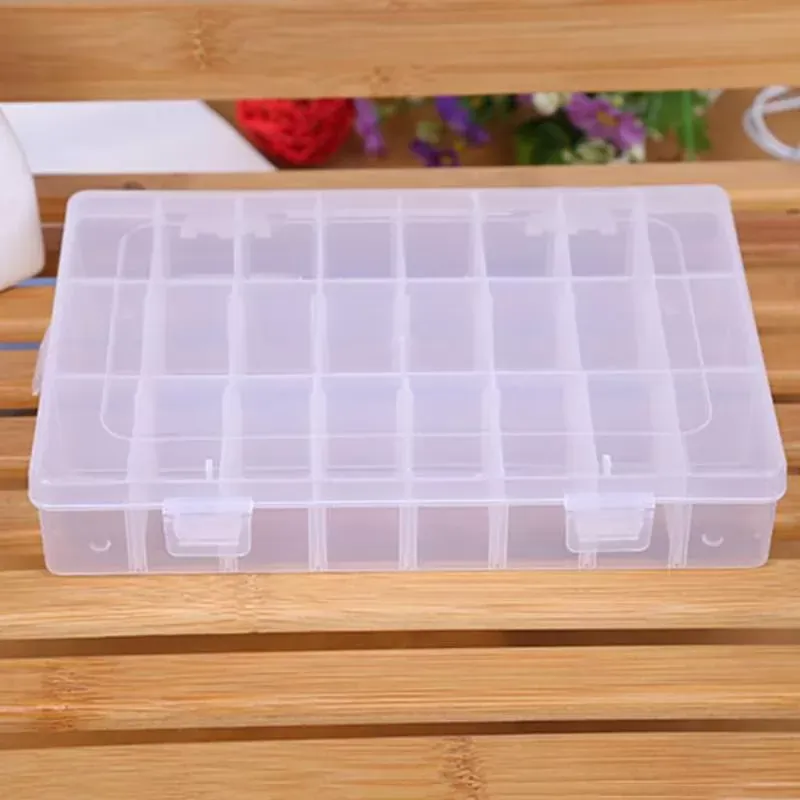 24 Compartments Storage Plastic Box Pill Cases organizer Jewelry Candy Storage Box Medicine Box Storage Case Container