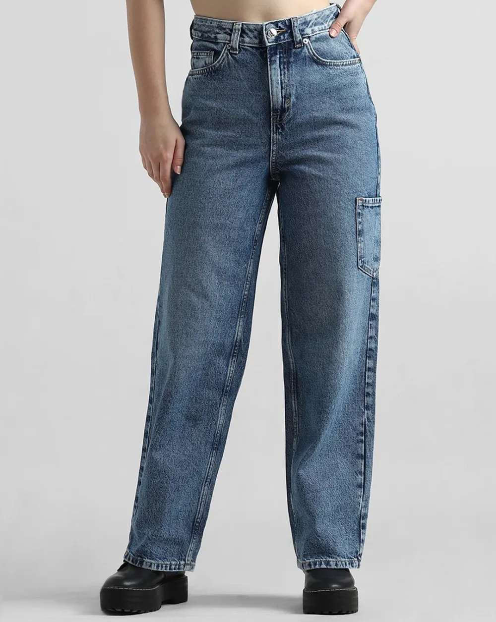 Blue High Rise Carpenter Jeans