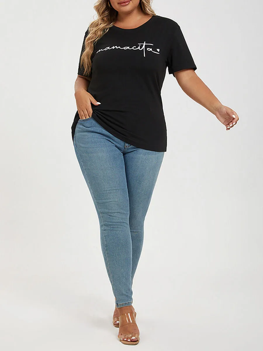 Plus Black Mamacita Graphic Tee