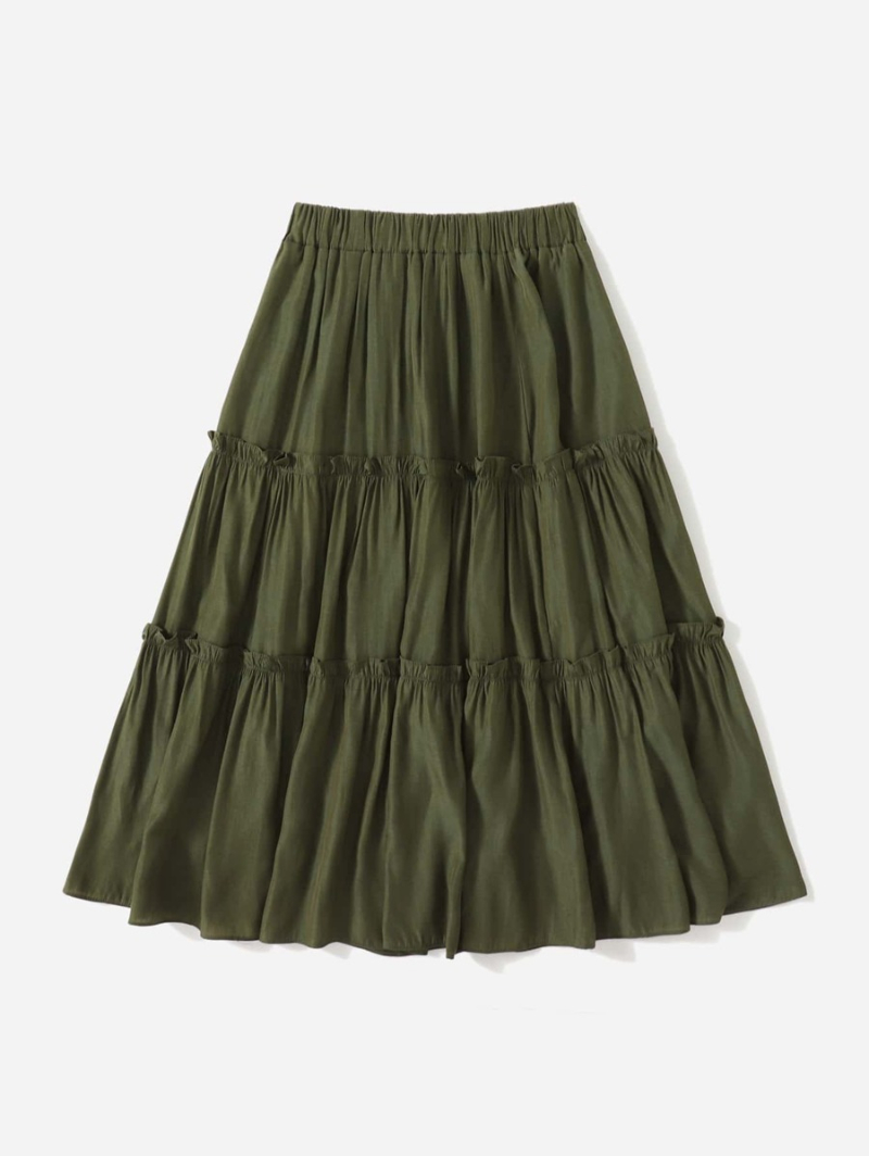 Solid Frill Skirt