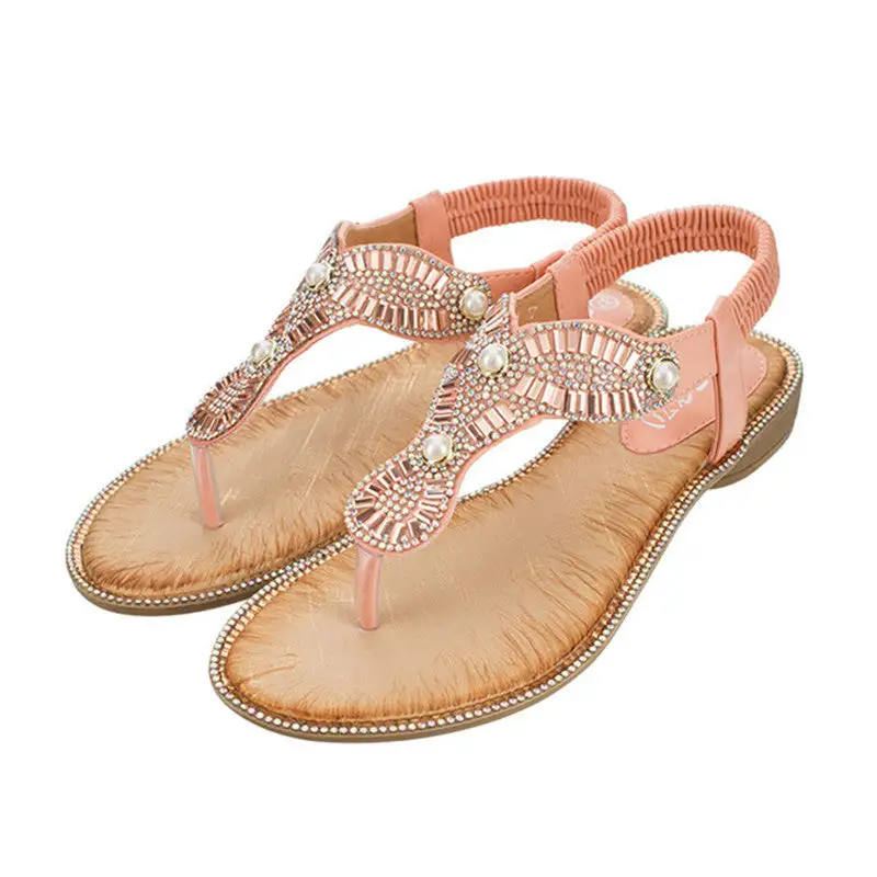 Cilool Ethnic Chain Pearl Sandals