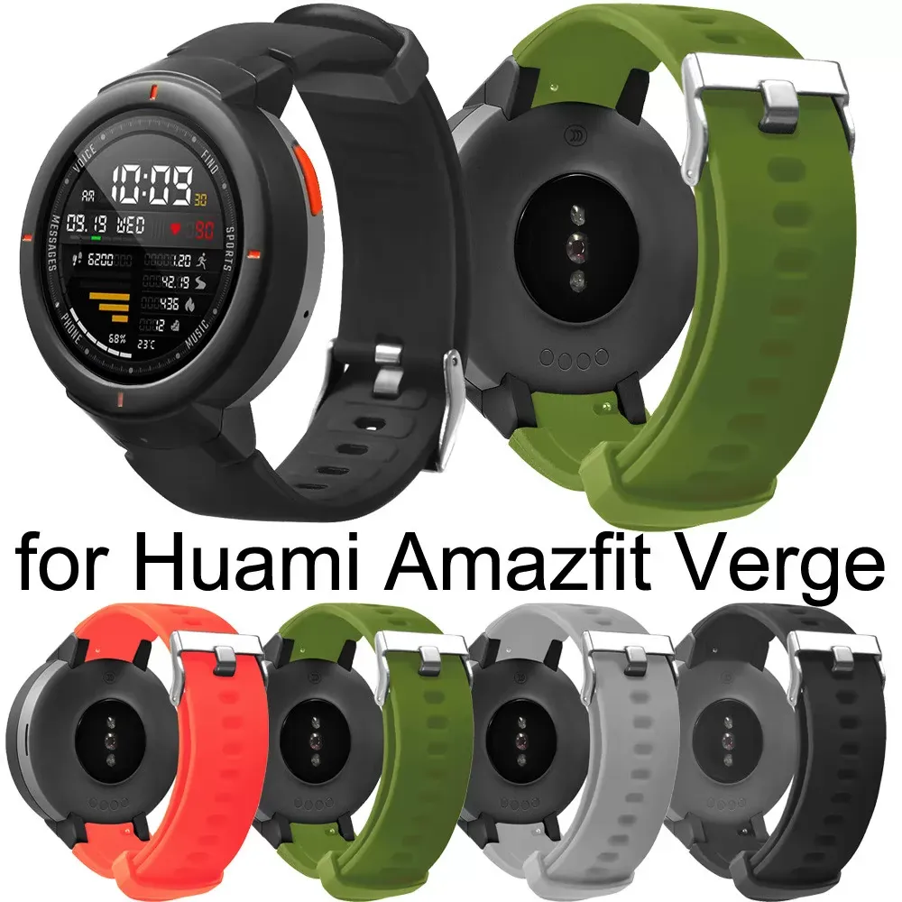 Soft Silicone Watch Band Replacement Bracelet Strap for Huami Amazfit Verge Quick Release SmartWatch Fashion Accessories