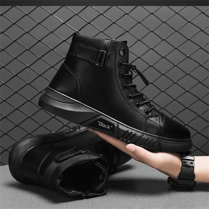 (🔥Hot Sale) Men's Top-Quality Motorcycle Boots——Genuine Leather Waterproof Anti-Slip Anti-Sprain