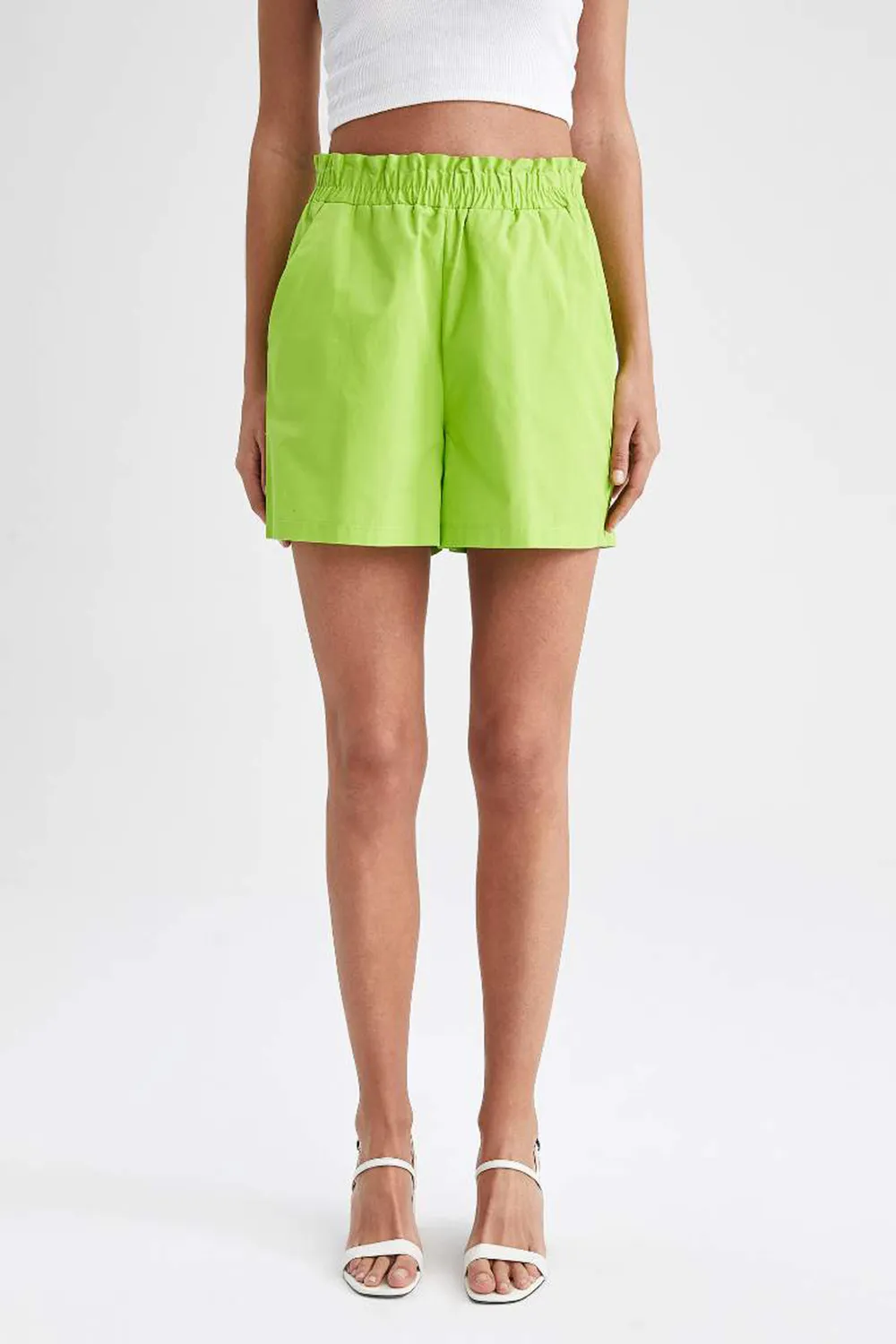 Paperbag Fit Mini Shorts