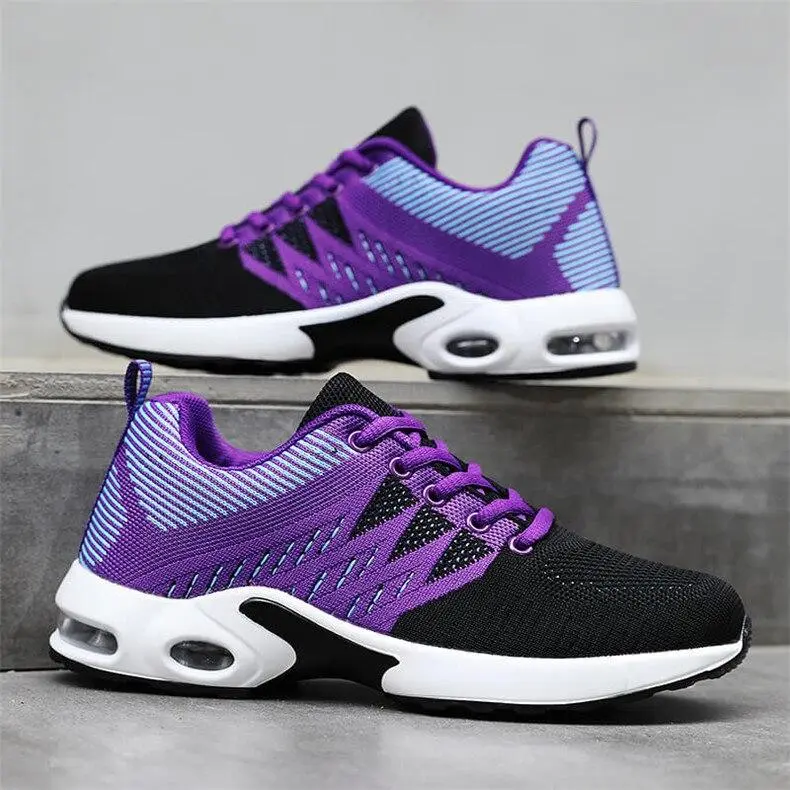 Women Flats Sneakers Breathable Knitting Outdoor Casual Shoes  Running Shoes