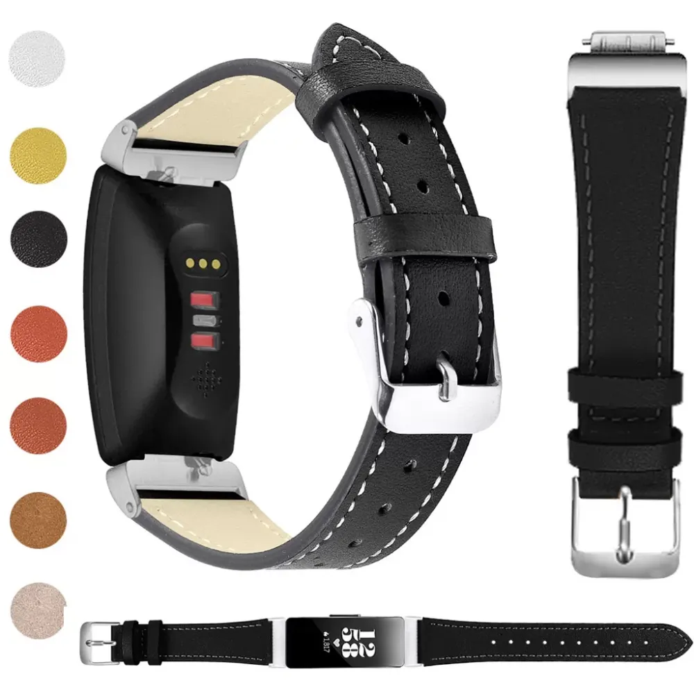 Replacement Luxury Leather Watch Band Wrist Strap for Fitbit Inspire/Inspire HR Quick Release SmartWatch Fashion Accessories