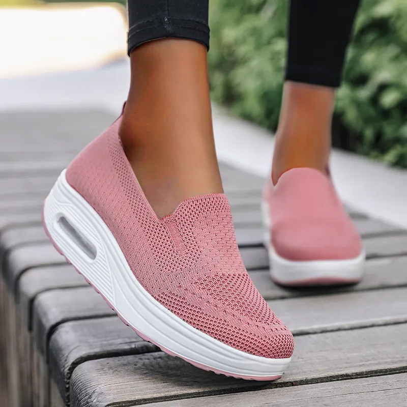 Cilool Casual Slip-On Sport Shoes Runing Platform Sneakers