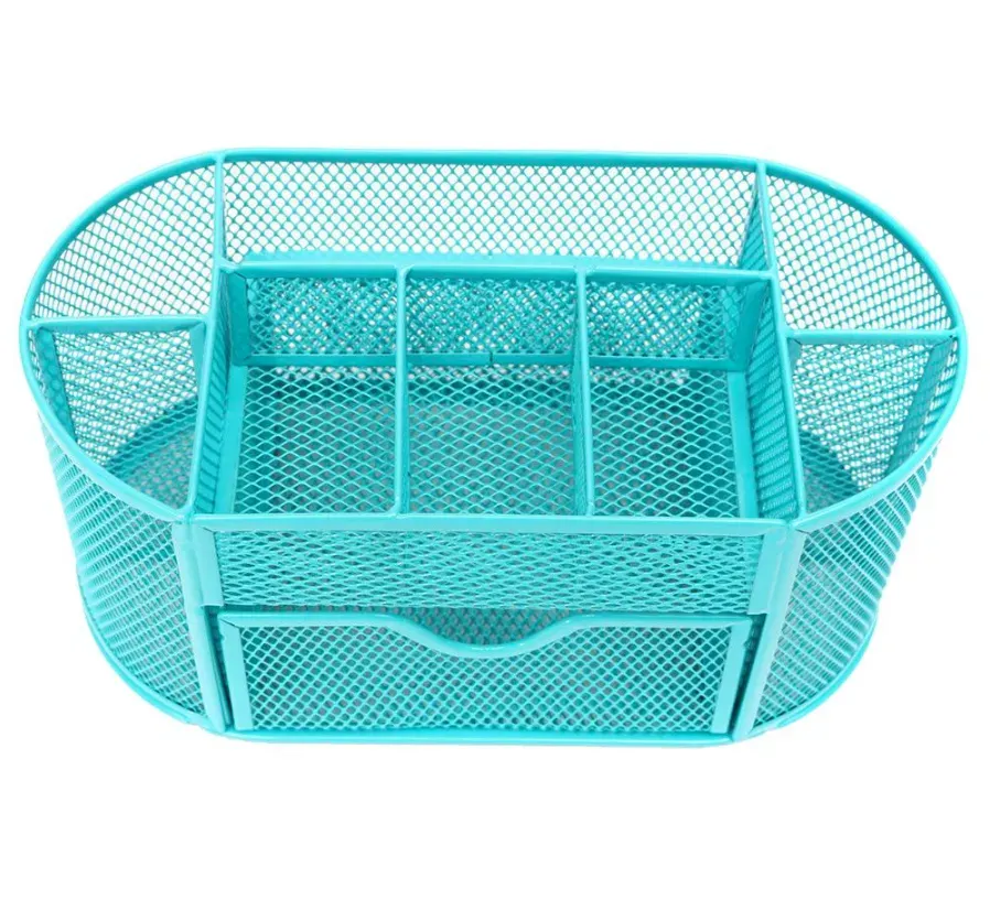 Metal Penalty Organizer Mesh Desk Organizer Table 9 Cell Jewelry Storage Box Drawer Pencil Pen Holder For Neatening Tools