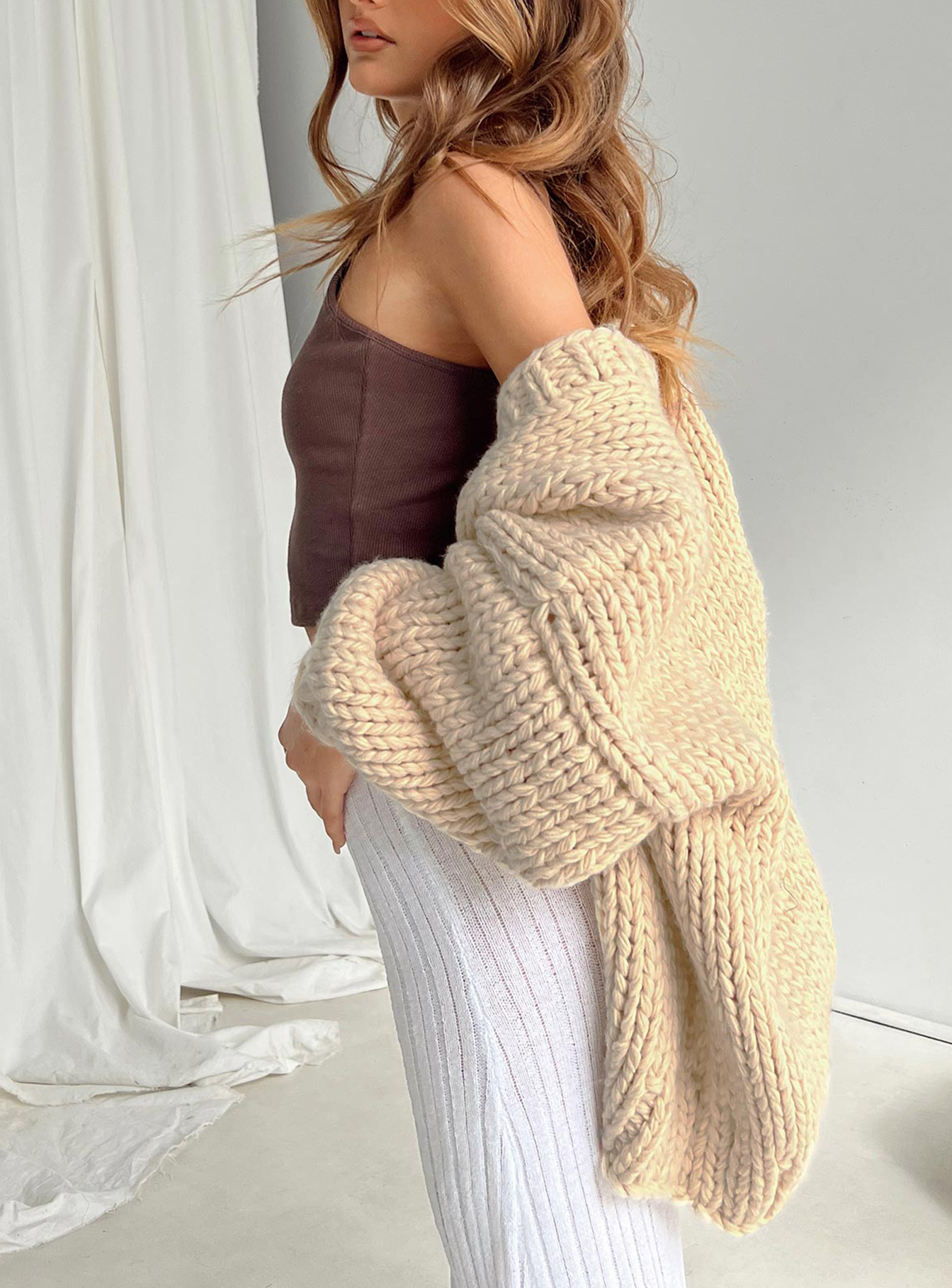 Lester Knit Cardigan Olive