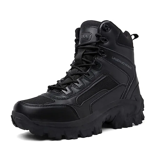 Waterproof and Puncture Resistant Men's Orthopedic Support Combat Hiking Boots - Improve outdoor mobility and relieve pain