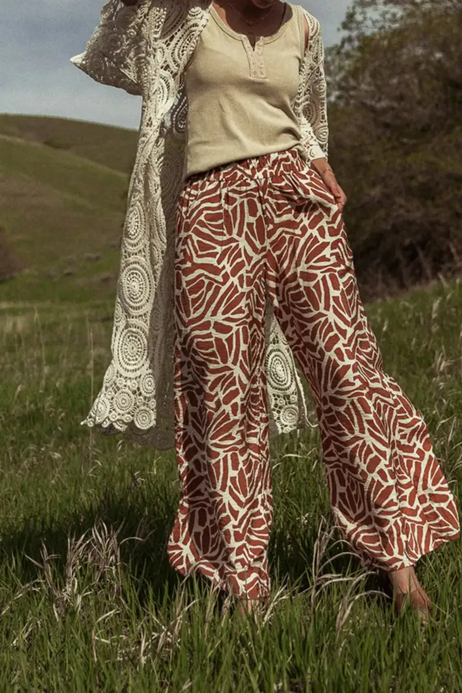 RINA CROCHETED KIMONO IN IVORY