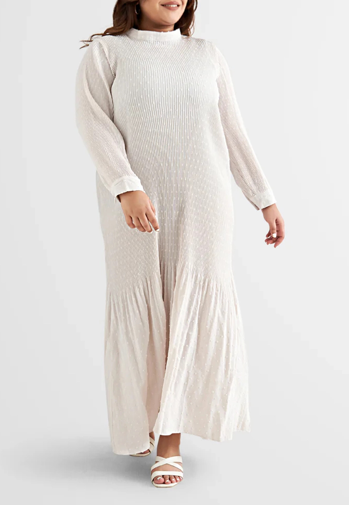 Round neck long sleeve elegant long fishtail dress