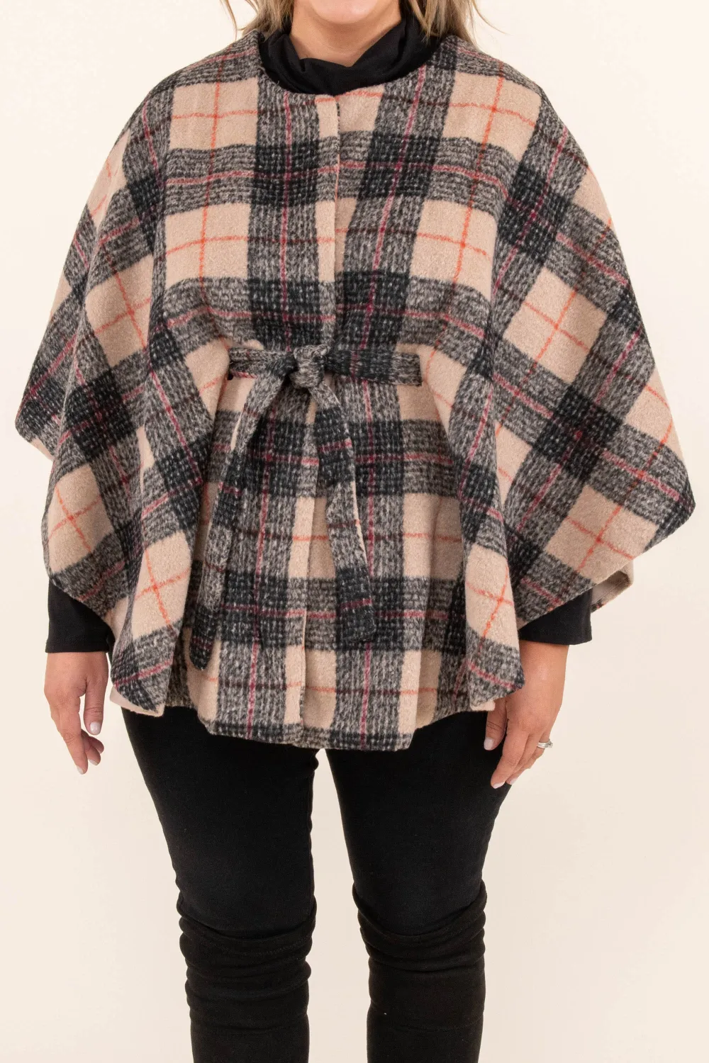 Central Park Nights Poncho, Taupe