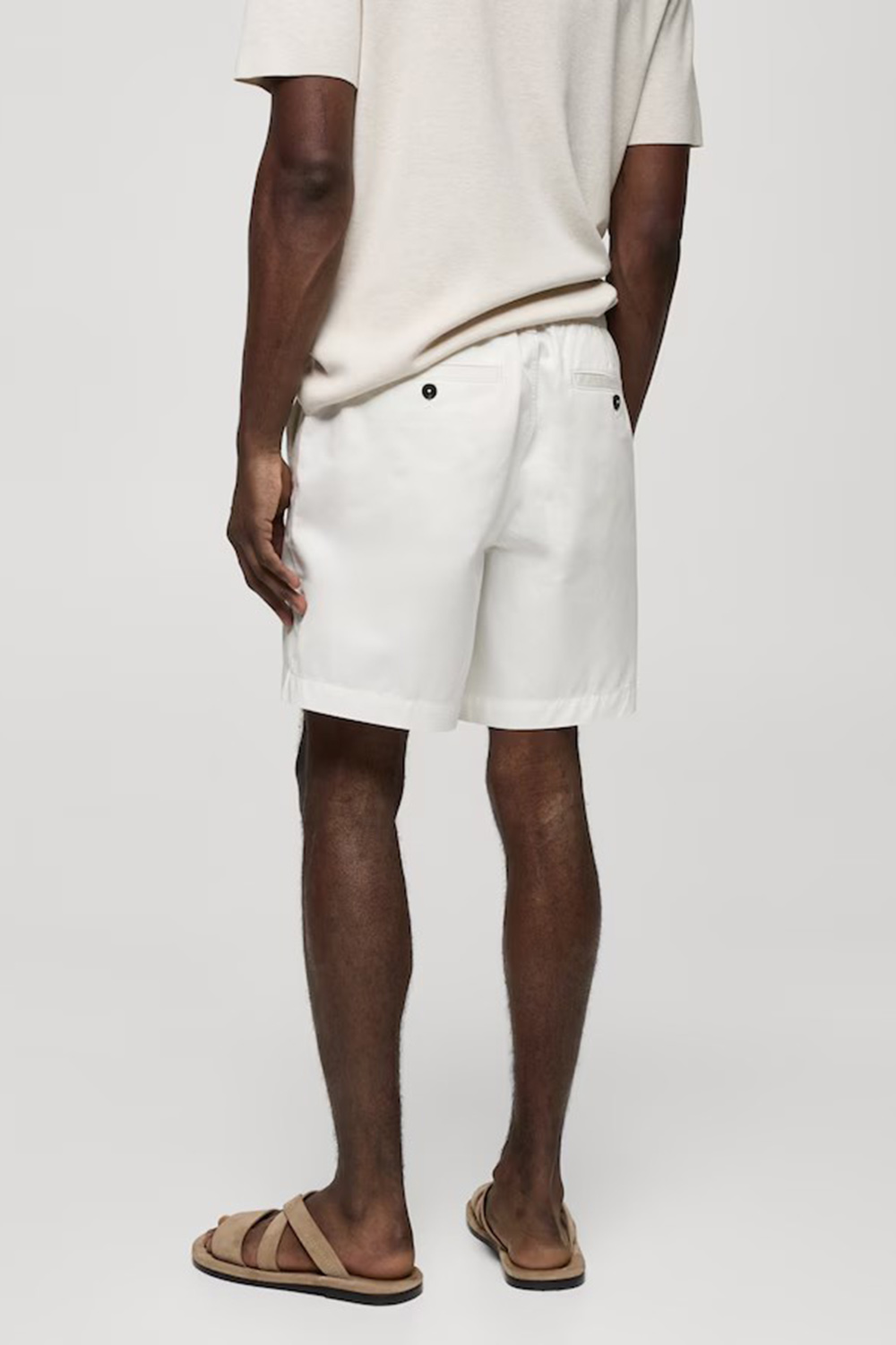 100% cotton drawstring bermuda shorts