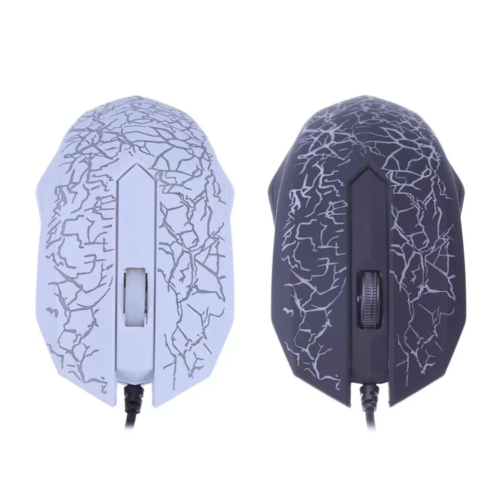 Colorful backlight USB 3-button home game office wired mouse, photoelectric 2400dpi, suitable for laptop and desktop