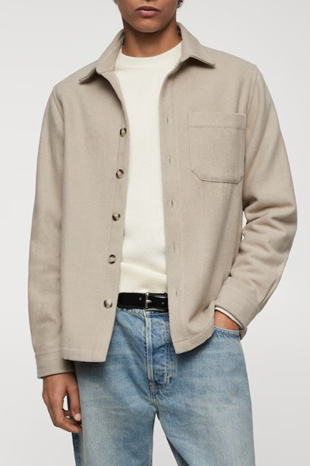 Regular-fit overshirt with pocket