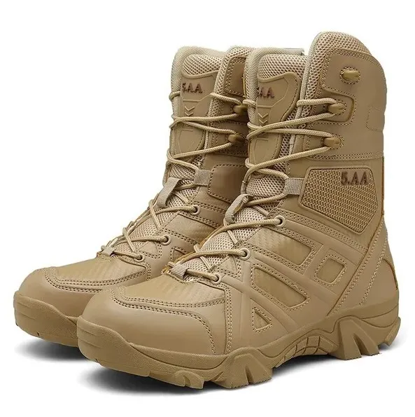 Men's Orthopedic Support Puncture Resistant Tactical Work Boots - For Hikers and Outdoor Enthusiasts