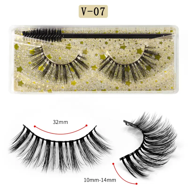 1 Pair with Brush 3D Mink Eyelashes Eyelash 3D Eye makeup Mink False lashes Soft Natural Thick Fake Eyelashes Lashes Extension Beauty Tools