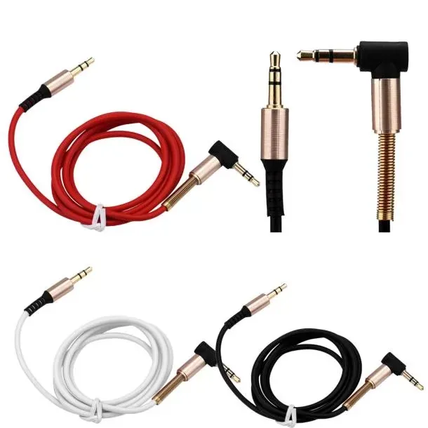 CARPPRIE Factory Price 3.5mm Jack Elbow Male To Male Stereo Headphone Car Aux Audio Extension Cabledrop Shipping