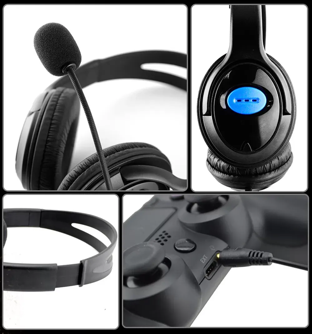 Wired Gaming Headset Headphones with Microphone for PS4 PC Laptop Phone Fashion Earphone For Game Player