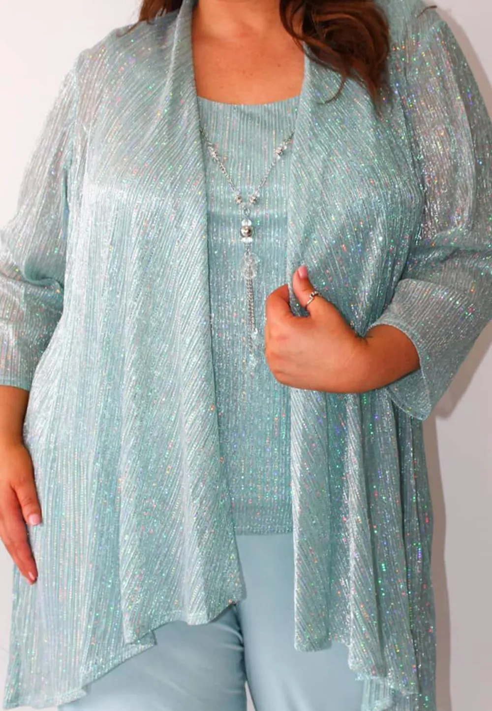 Sea Green Three Piece Trouser Suit