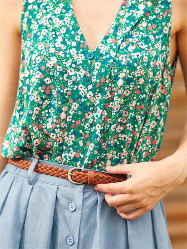 V Neck Summer Blouses Loose Casual T-Shirts