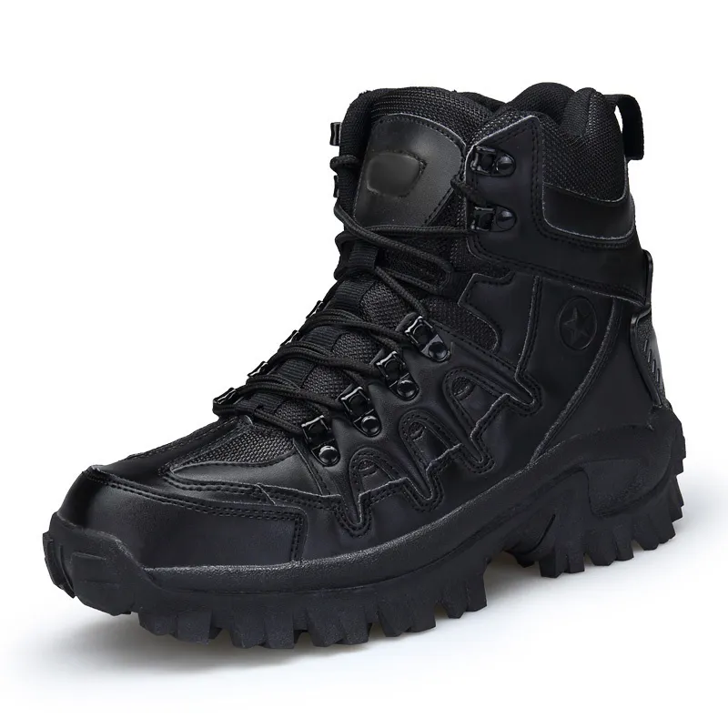 Men's Military Combat Boots Waterproof Slip Resistant Puncture Resistant Hiking Boots - Protect Your Feet in the Outdoors