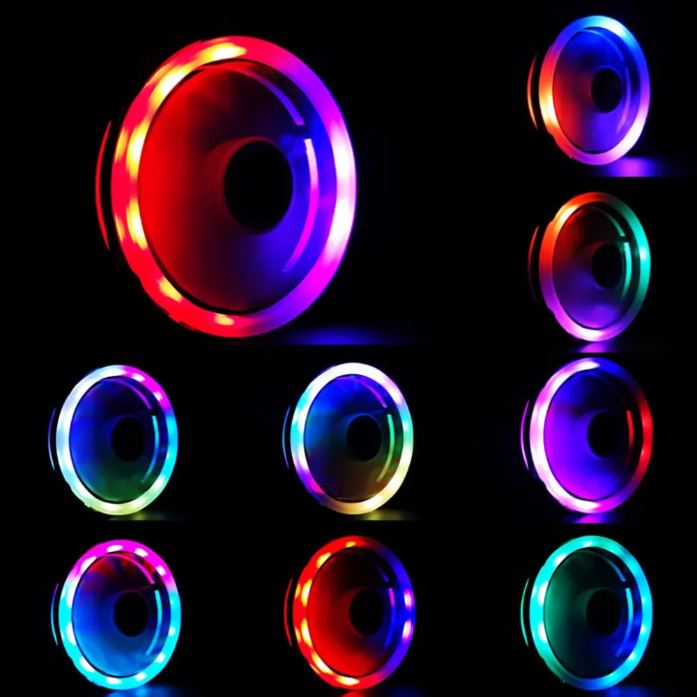 Dual Aperture RGB 12cm With 65 LED Light Cooling cool Computer CPU Radiator Fan Cooling Radiator Ventilador PC Cooler Master