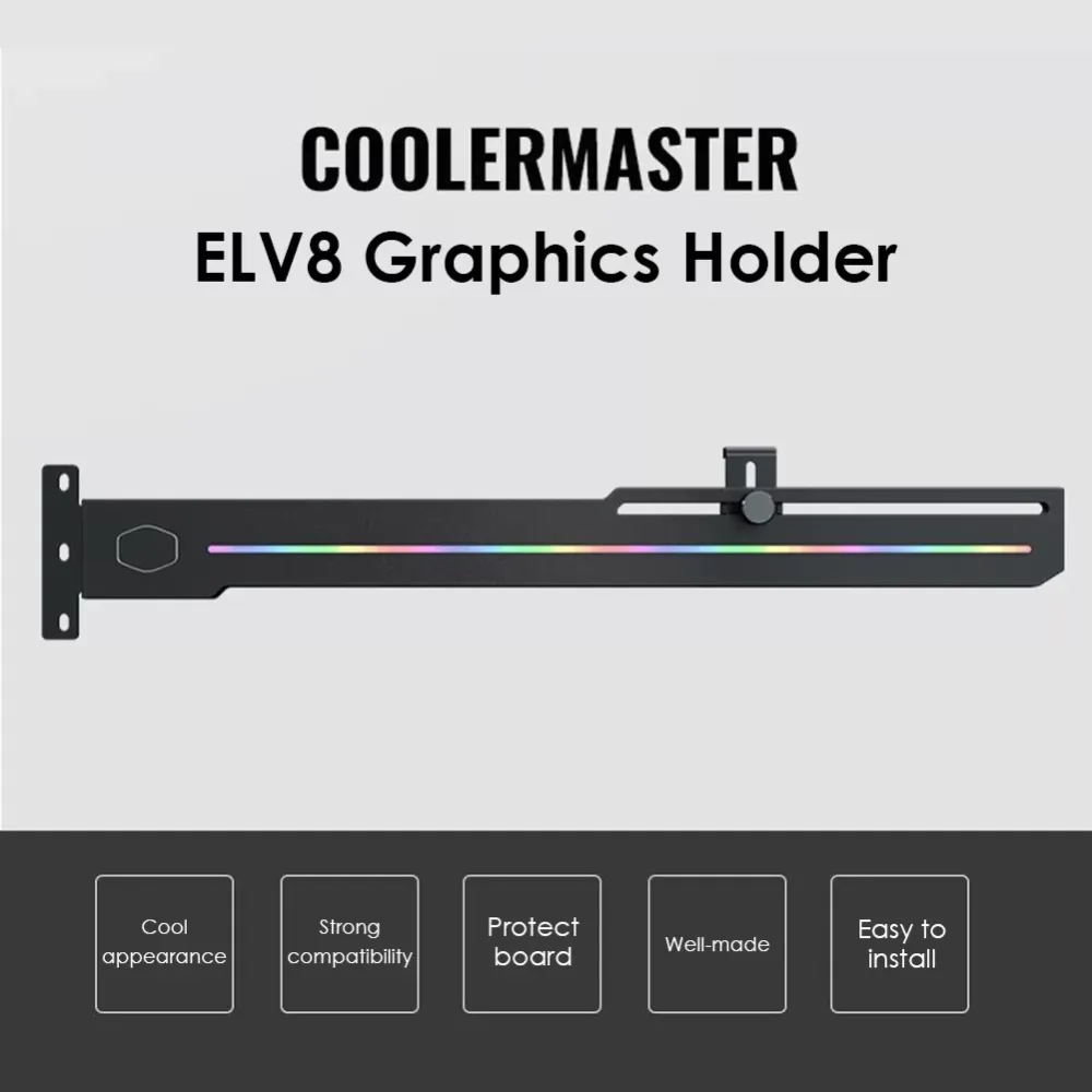 Graphic Card Bracket Cooler Master ELV8 ARGB GPU Holder Adjustable Length Height for Office Caring Computer Supplies