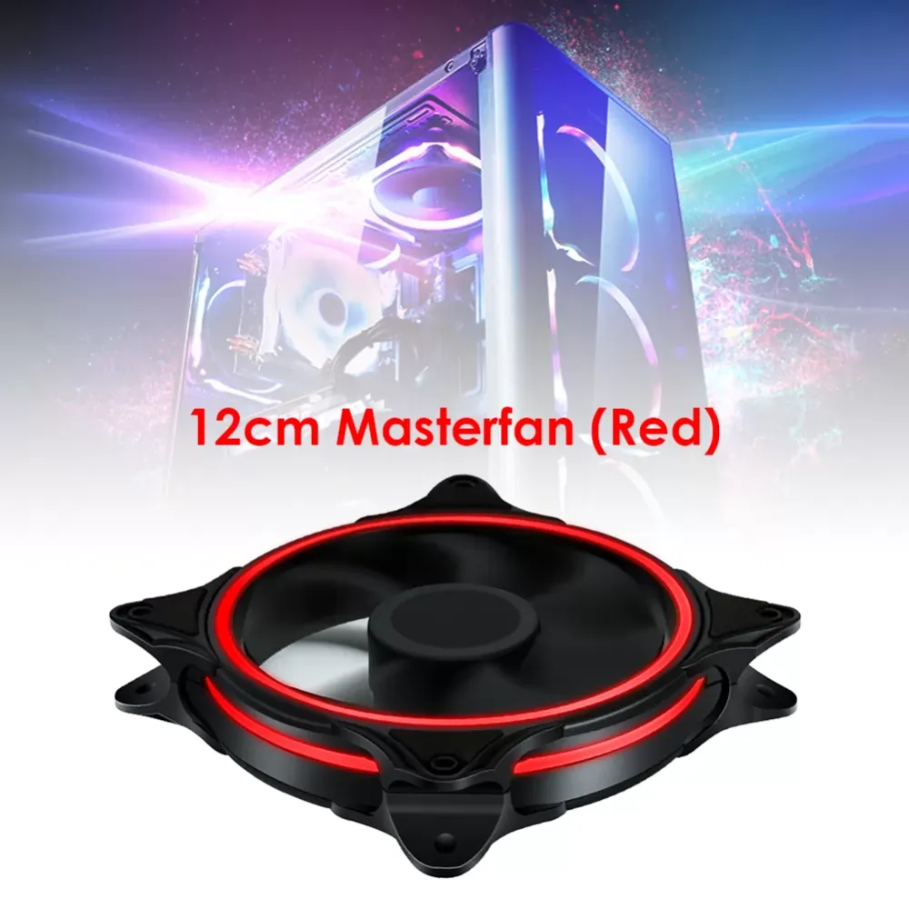 120mm PC Professional computer Case Fan Halo Triple-Ring Chassis Cooling Fan for Desktop Computer,dual capacitor mute control