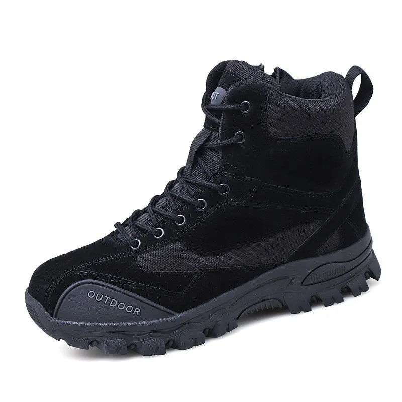 Men Waterproof Safety Work Boots Outdoor Trekking Combat Boots