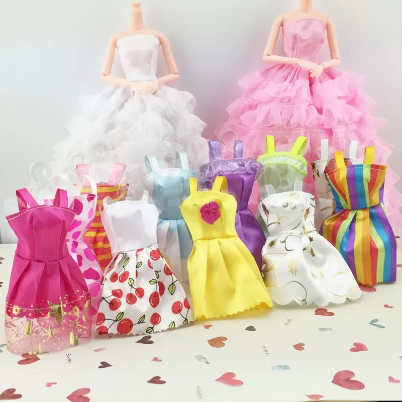 10PCS/set Mixed Style Handmade Doll Fashion Summer Party  Dress cute Dress 6