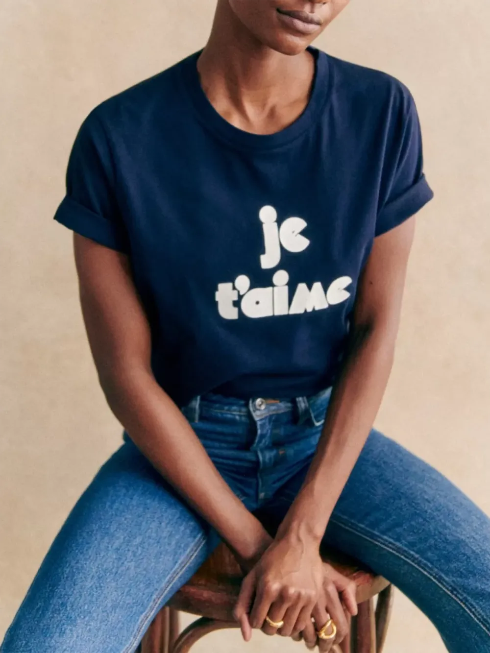 Cheap Je T'aime  T-Shirt-Blue