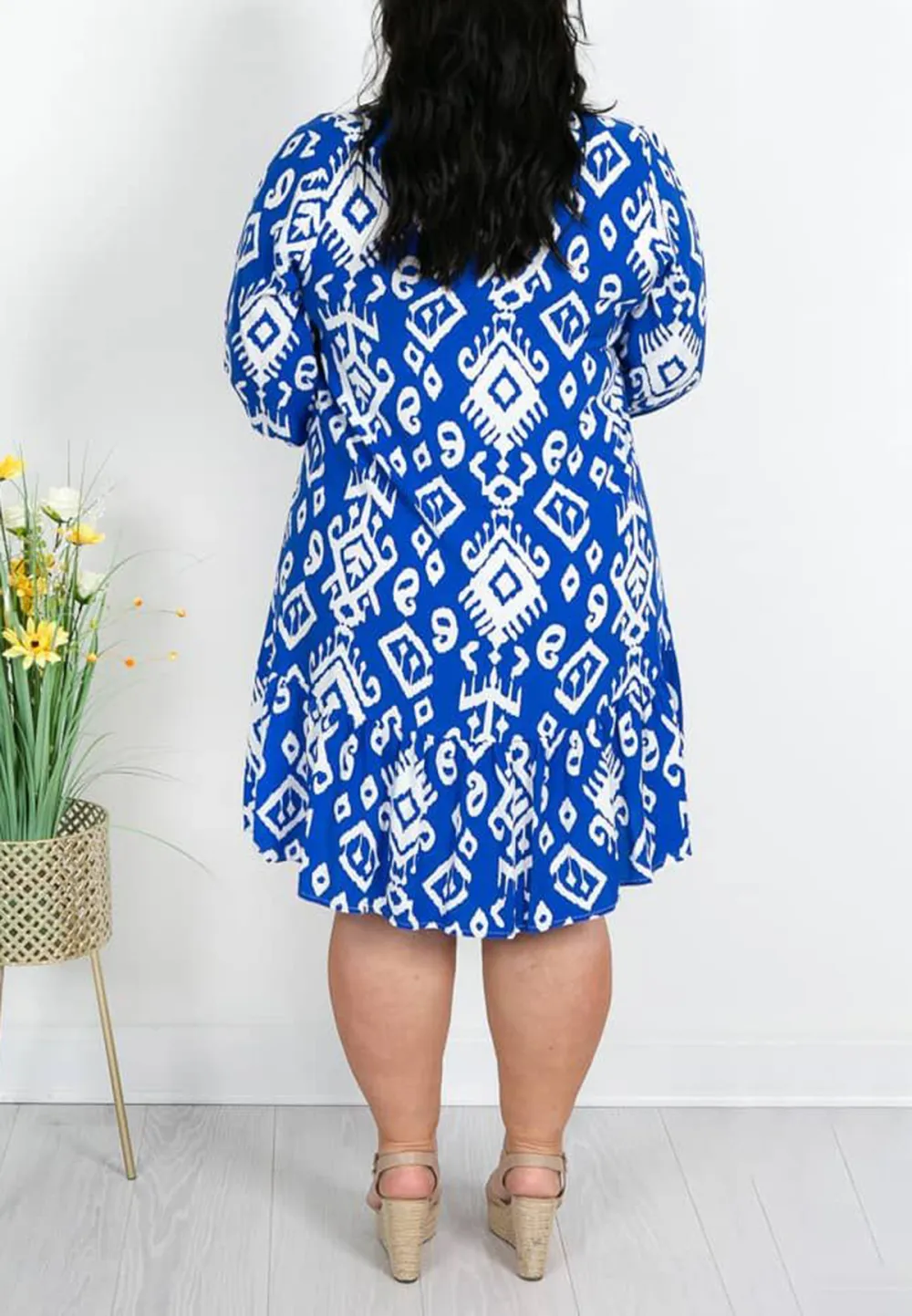 Royal Blue Aztec Dress