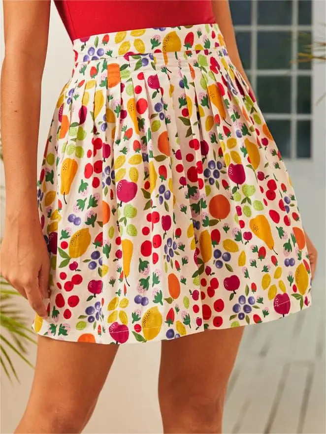 Vintage Fruit Printed Skirts