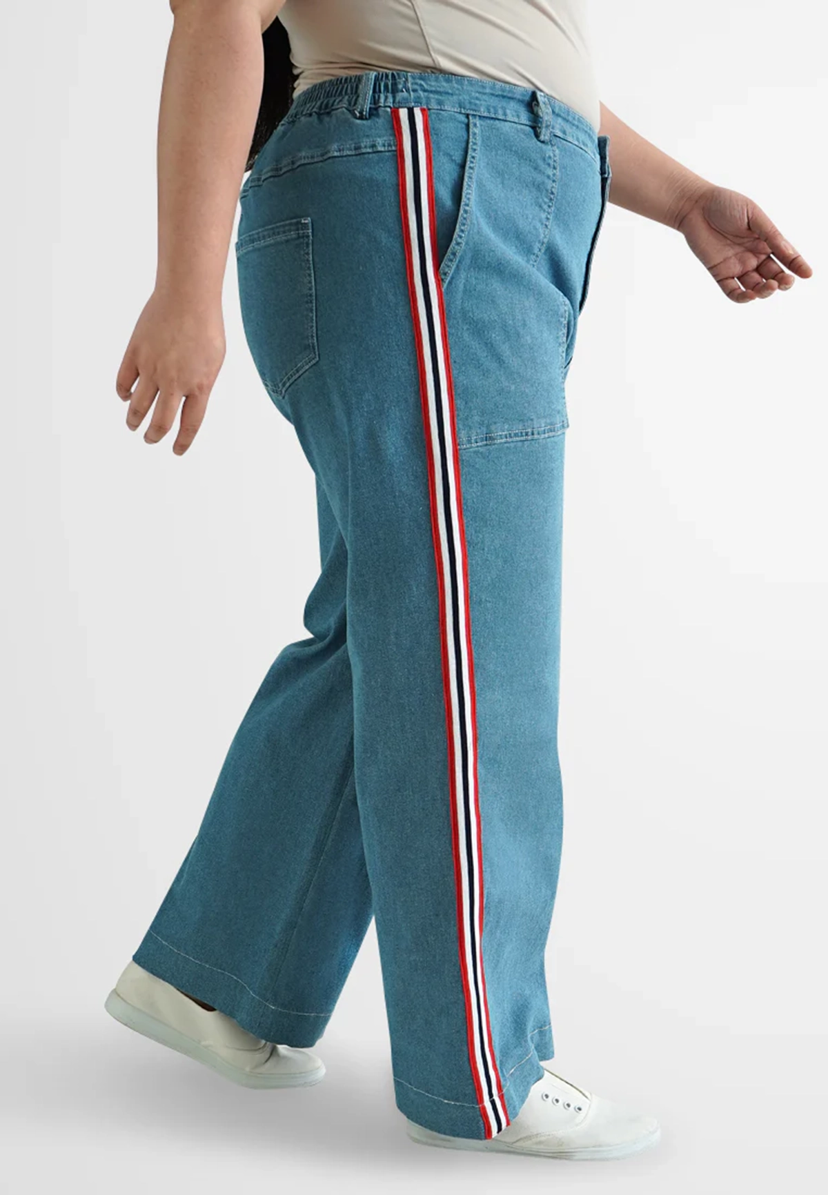 Sporty Stripe Denim Jeans