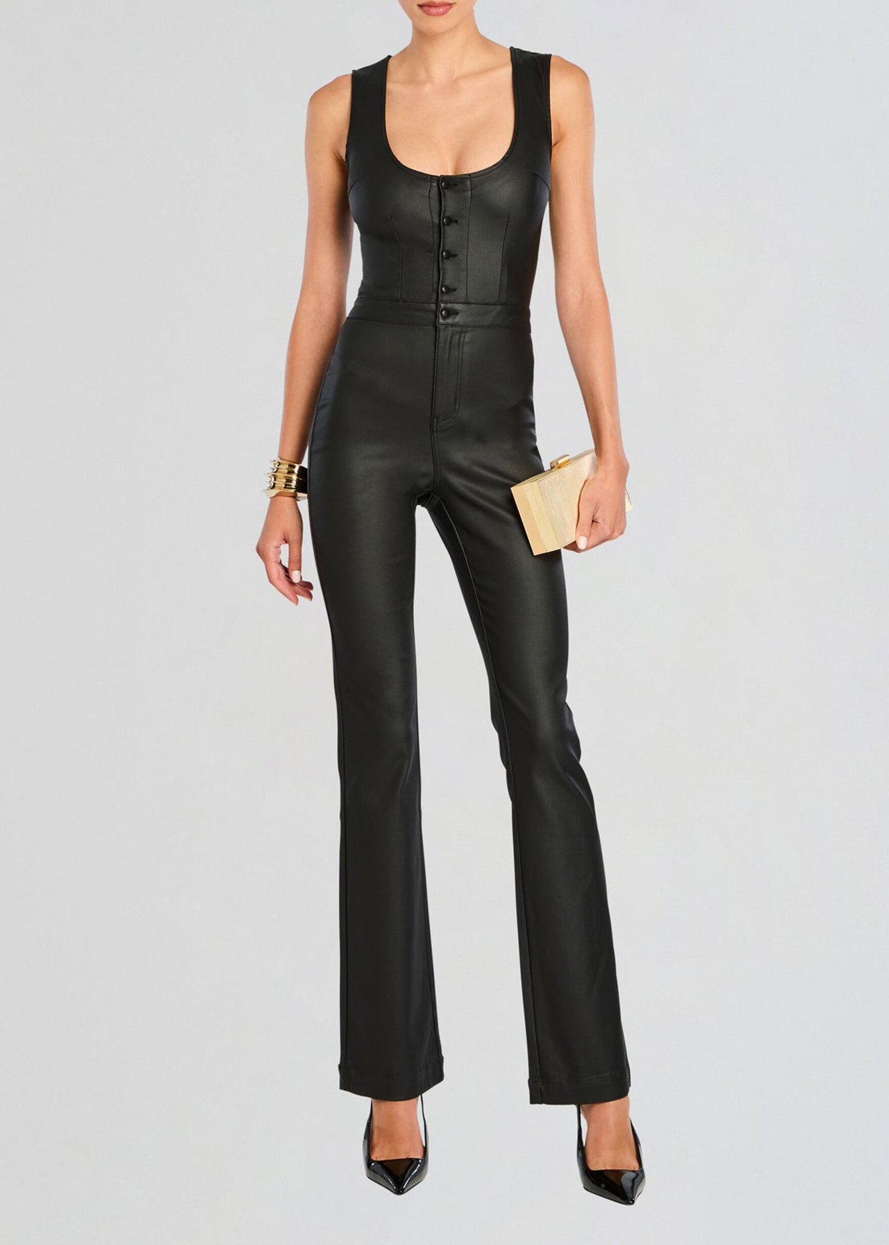 Mckinnon Coated Denim Jumpsuit