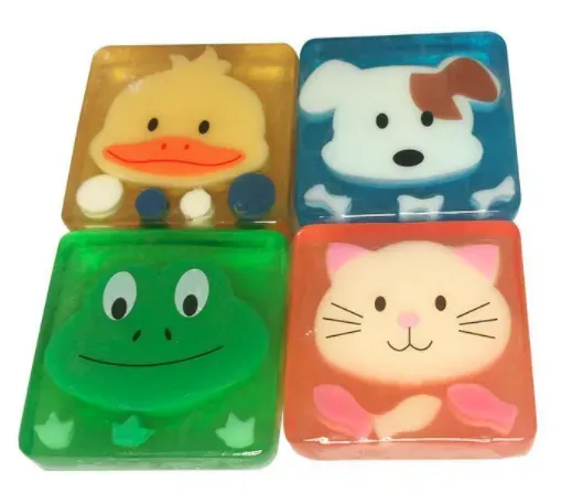 Cartoon Handmade Sea Salt Soap Animal Fruit Fragrant Sterilization Soap Moisturizing Kids Bath Hand Washing Soap Bathroom Supply