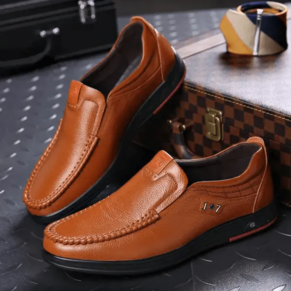 ⏰Promotion - 50% OFF🔥Men's Genuine Leather Soft Insole Casual Business Slip On Loafers