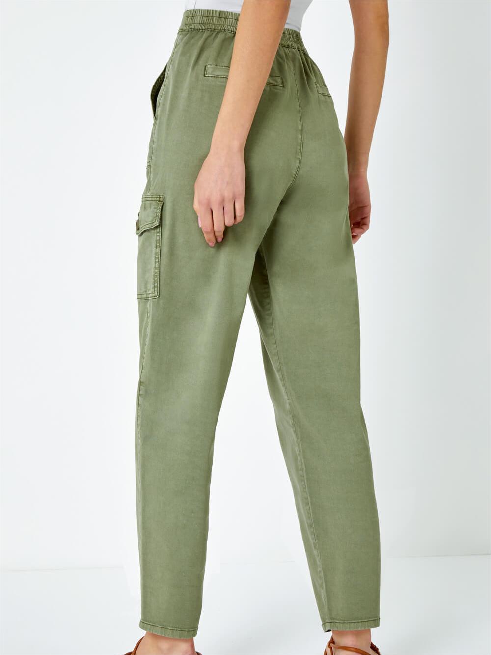 Olive Green Casual Overalls