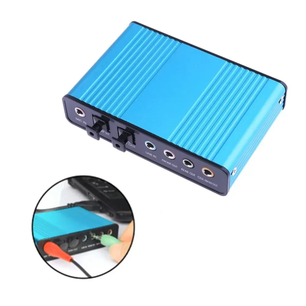 External USB Sound Card Channel 5.1 7.1 Optical Audio Card Adapter for PC Computer Laptop