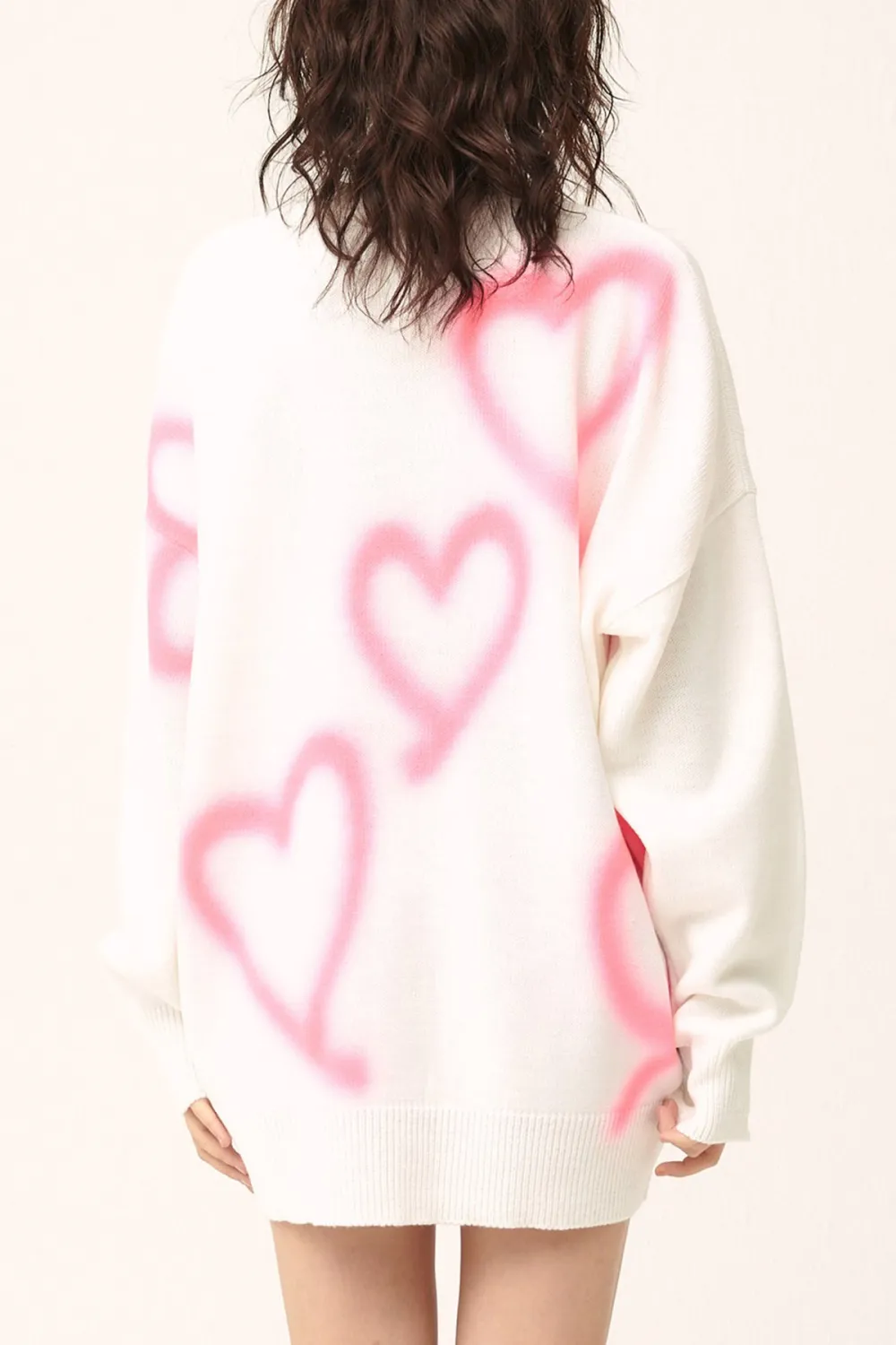 Raya Heart Printed SweaterDress