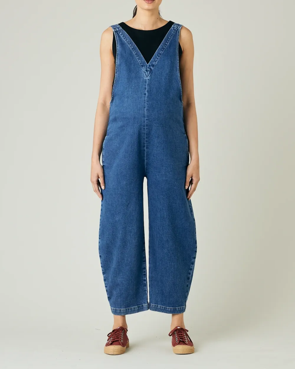 OTTIE MID BLUE DENIM JUMPSUIT