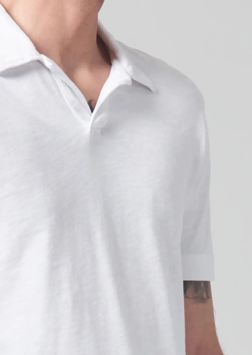 Malachi Slub Polo - Optic White