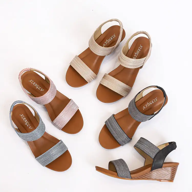 Cilool Summer Bohemia Wedge Heels Sandals