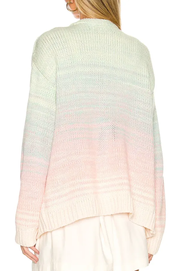 Ombre Gradient Color Cardigan