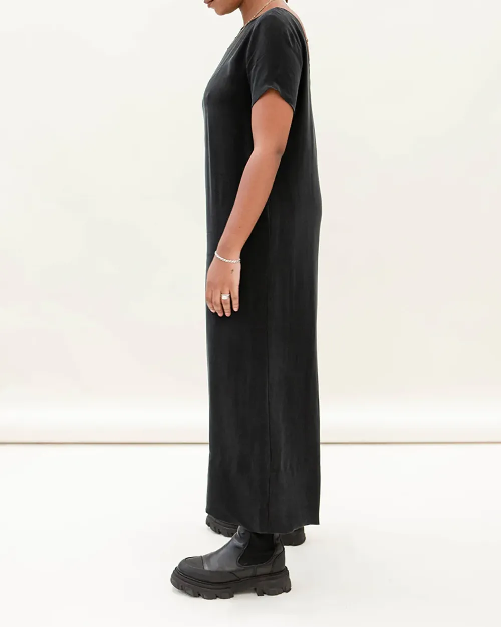 CELINE BLACK CUPRO JUMPSUIT